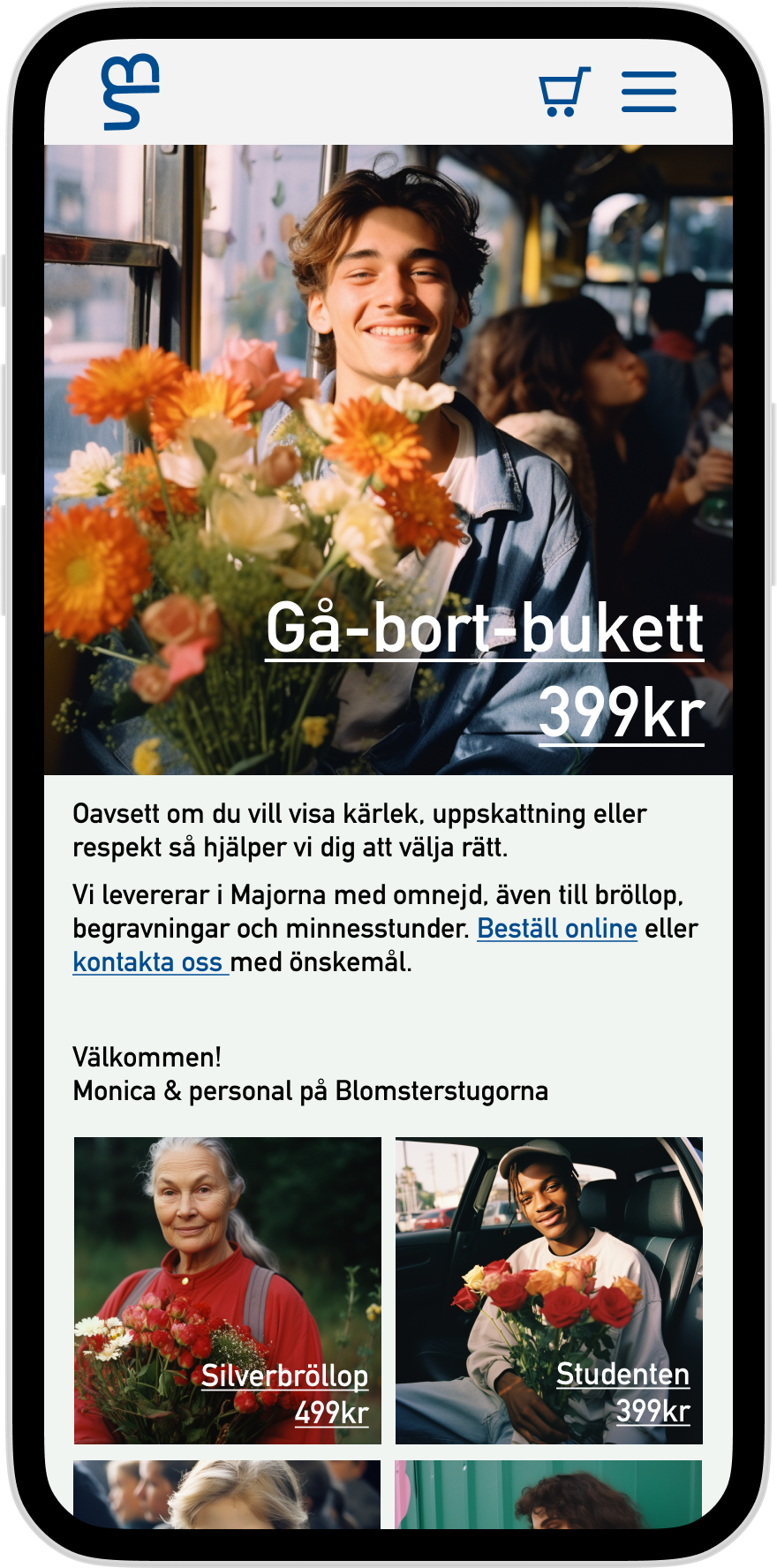 Website mobile mockup
